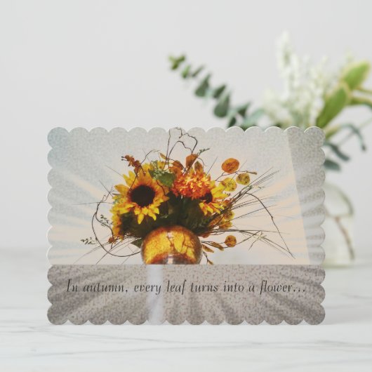 Happy Fall/Autumn Season card or invitation (Standing Front)
