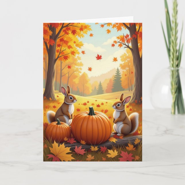 Happy Fall Card, Autumn Card, Fall Card (Front)