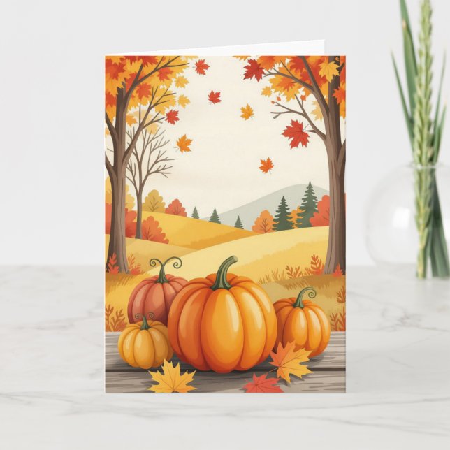 Happy Fall Card, Autumn Card, Fall Card (Front)