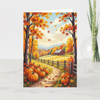 Happy Fall Card, Autumn Card, Fall Card