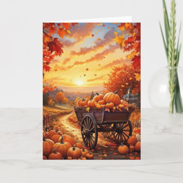 Happy Fall Card, Fall Card, Fall Season Card (Front)