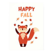 Happy Fall Cute Fox