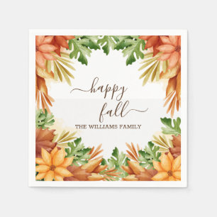 Happy Fall Foliage Cocktail Napkins