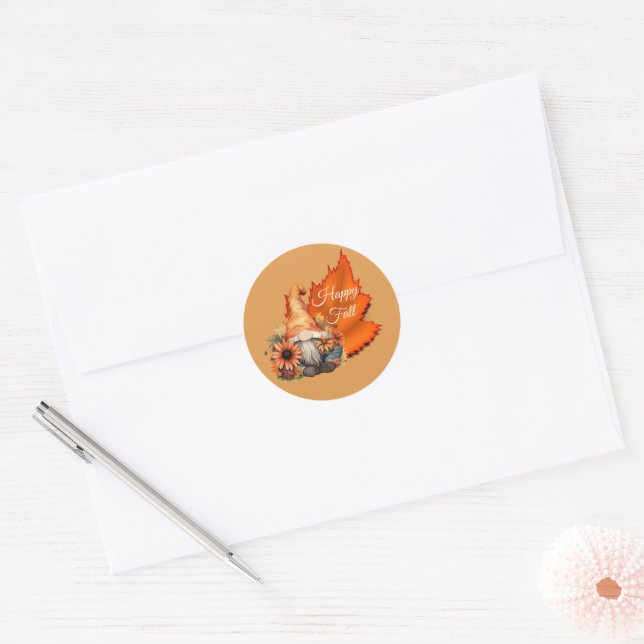 Happy Fall Gnome Sticker (Envelope)