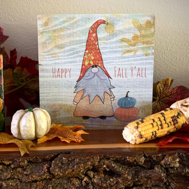 Happy Fall Gnome Wood Box Sign (Creator Uploaded)