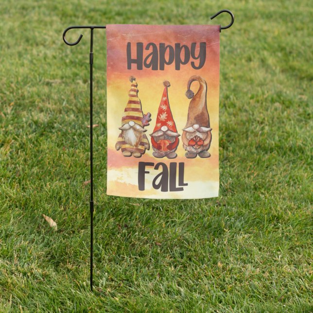 Happy Fall Gnomes Garden Flag (In SItu)
