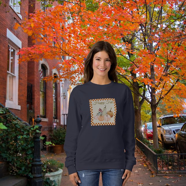 Happy Fall Harvest Personalize Message or Name Sweatshirt (Creator Uploaded)