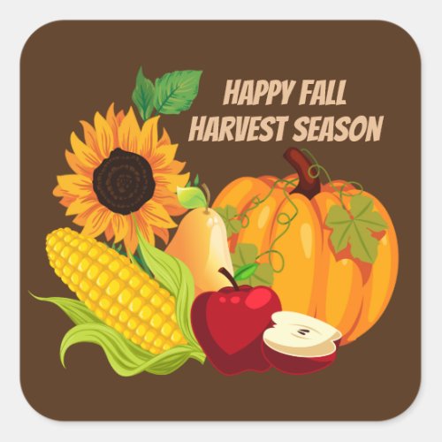 Happy Fall Harvest Season sticker