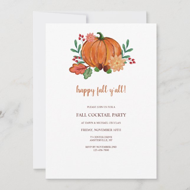Happy Fall Invitation (Front)
