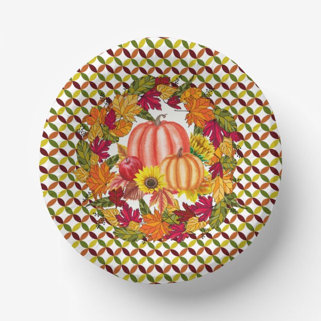 Happy Fall  Paper Bowls (Front)