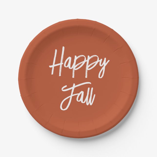 Happy Fall Paper Plates (Front)