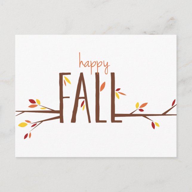 Happy Fall Postcard (Front)