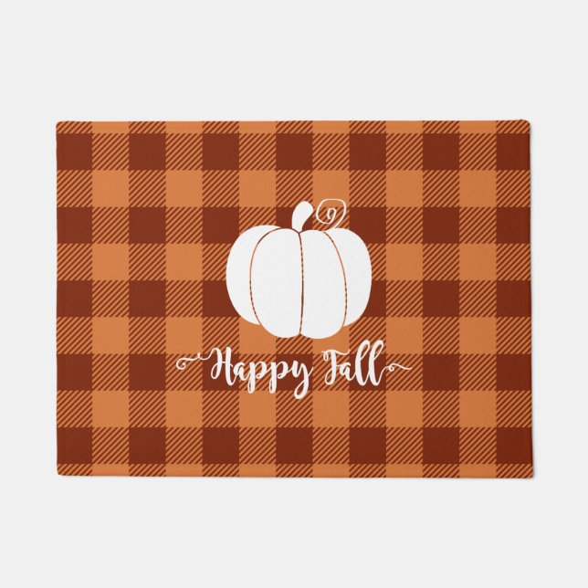 Happy Fall - Pumpkin Doormat (Front)