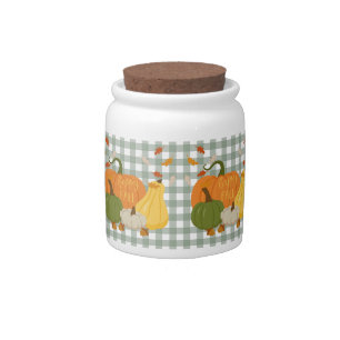 Happy Fall Pumpkins Candy Jar