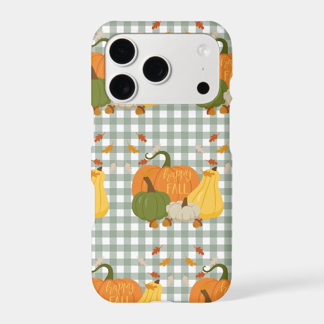 Happy Fall Pumpkins iPhone Case (Back)