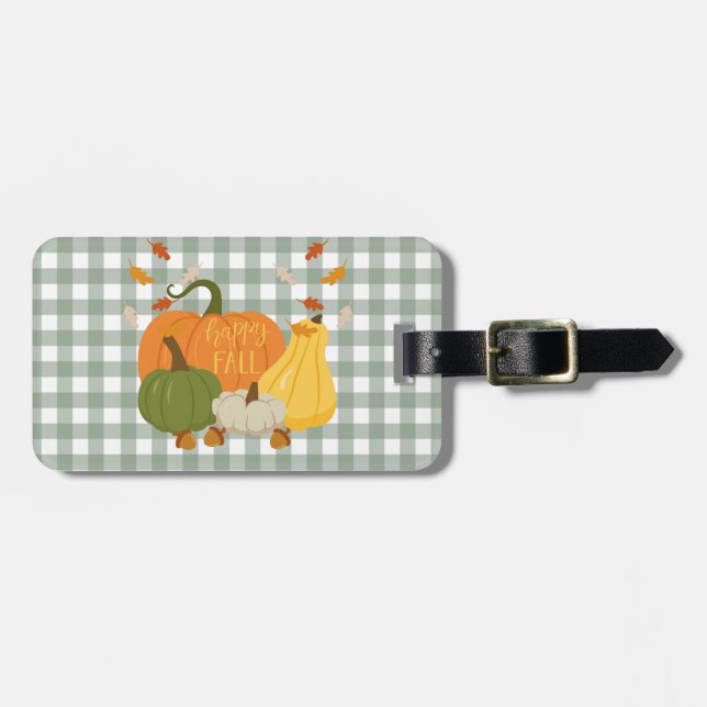  Happy Fall Pumpkins Luggage Tag (Front Horizontal)
