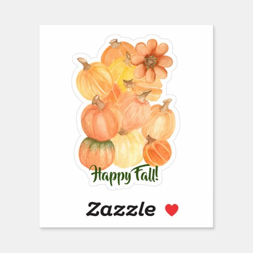Happy Fall Pumpkins Sticker
