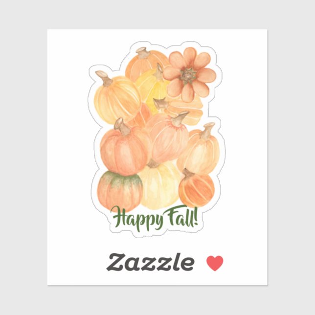 Happy Fall Pumpkins Sticker (Sheet)