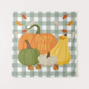 Happy Fall Pumpkins Tapestry