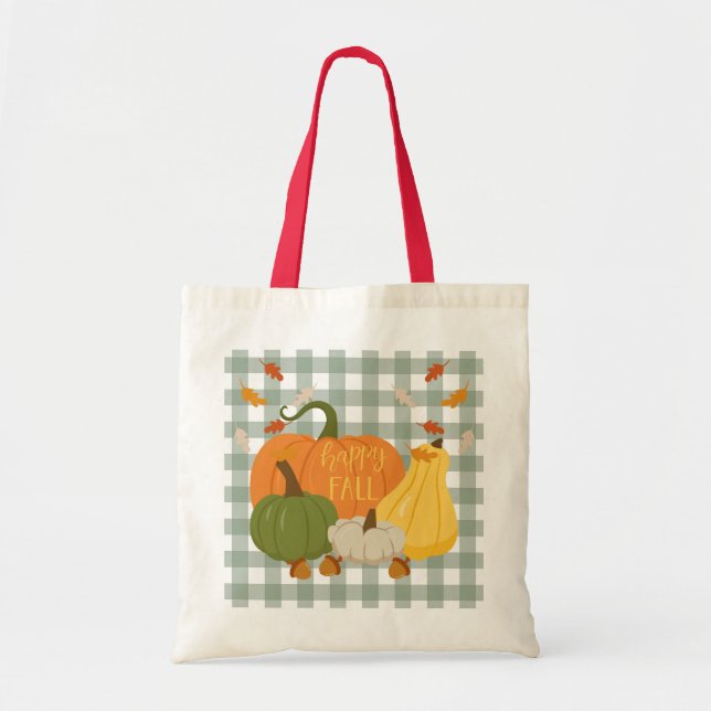 Happy Fall Pumpkins Tote Bag (Front)