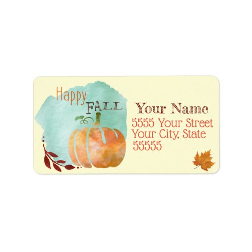 Happy Fall Return Address Labels