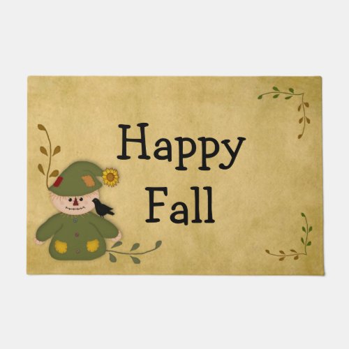 Happy Fall Scarecrow  Doormat