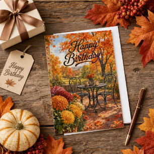 Happy Fall Season Birthday Card