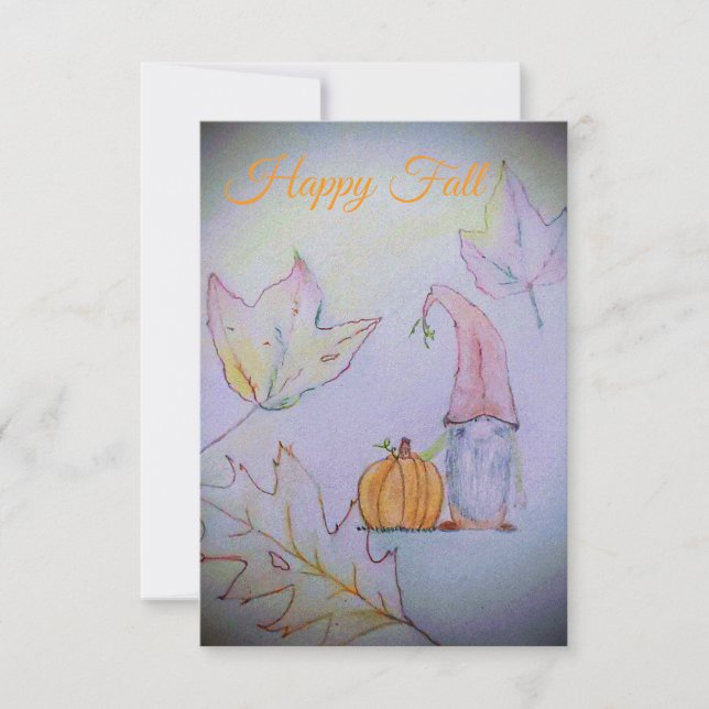 Happy Fall  Thank You Card (Front)