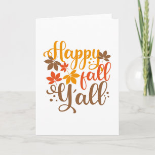 Happy Fall to Y'all Card