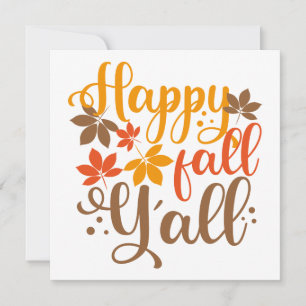 Happy Fall to Y'all Card