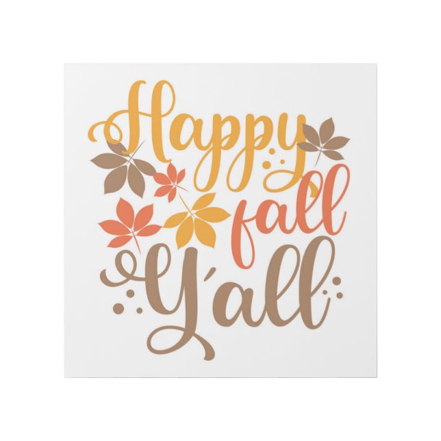 Happy Fall to Y'all Gallery Wrap (Front)