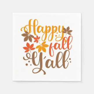 Happy Fall to Y'all Napkins