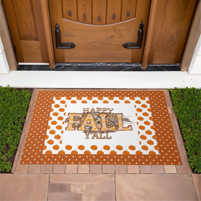 Happy Fall Y’all 30" x 45" Doormat (Outdoor)