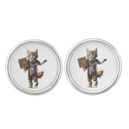 Happy Fall Y’all – Autumn Kitten Cuff Links