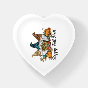 Happy Fall Y all Gnome Leopard Pumpkin Shirt Paperweight