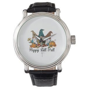 Happy Fall Y all Gnome Leopard Pumpkin Shirt Watch