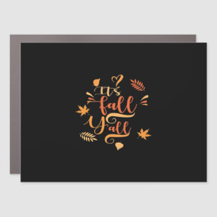 Happy Fall Y’all It’s Fall Y’all Retro Classic Car Magnet