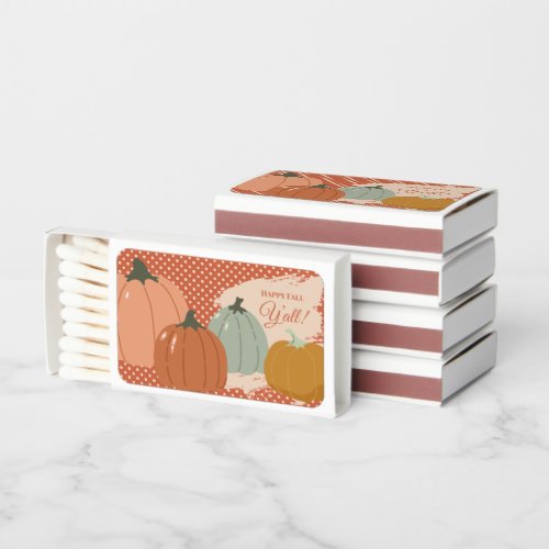 Happy Fall Y’all Pumpkins Matchboxes