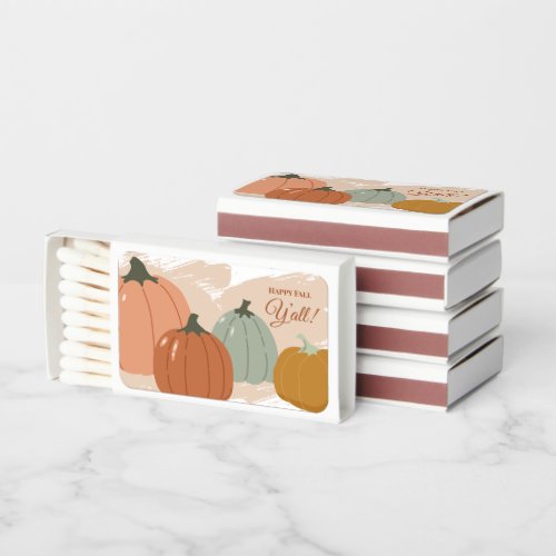 Happy Fall Y’all Pumpkins Matchboxes