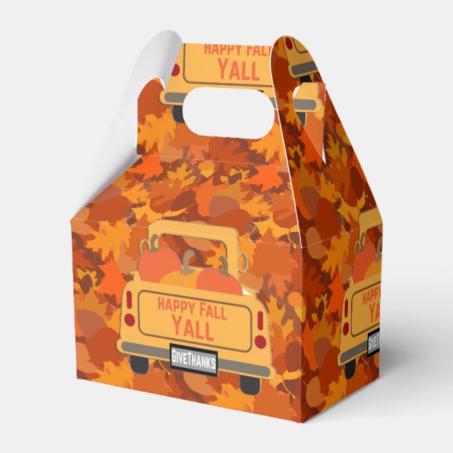 Happy Fall Yall - 1 Favor Boxes (Back Side)
