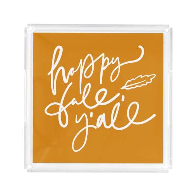 Happy Fall Y'all Acrylic Tray (Front)