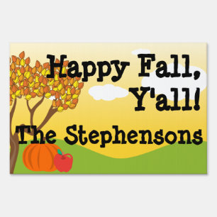 Happy Fall, Y'all Autumn Custom Yard Sign