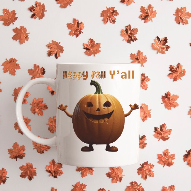 Happy fall y'all autumn cute mug pumpkins (Creator Uploaded)