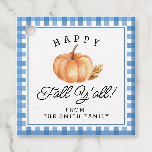 Happy Fall Yall  Autumn Fall  Personalized Name Favor Tags