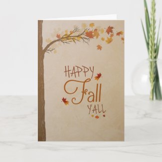 Happy Fall Y'all Autumn Greeting Card