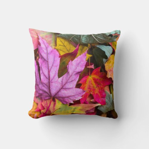 Happy Fall Yall Autumn Leaves Throw Pillow