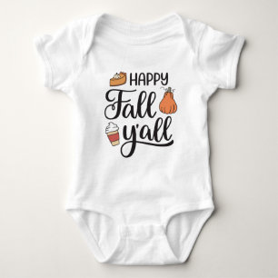 Happy Fall Y'all Baby Bodysuit