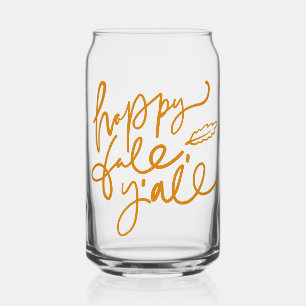Happy Fall Y'all Can Glass