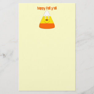 Happy Fall y'all candy corn stationary Stationery