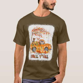 Happy Fall Y'all Chihuahua Riding Truck Pumpkin Au T-Shirt